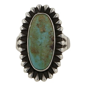 Vintage Navajo Nevada Turquoise Ring