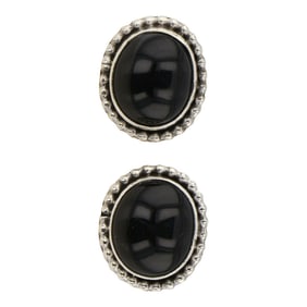 Navajo Black Onyx Earrings