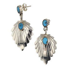 RB Navajo Kingman Turquoise Earrings