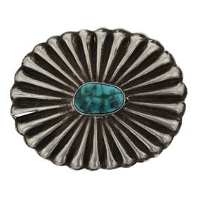 Vintage Navajo Kingman Turquoise Pin