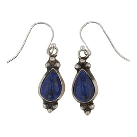 Lydia Begay Navajo Lapis Earrings