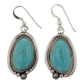 Navajo Compitos Turquoise Earrings
