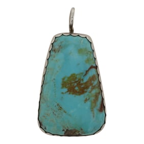 Vintage Navajo Nevada Turquoise Pendant