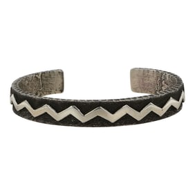 Ernest Rangel Navajo Award Winning Lightning Cuff Bracelet
