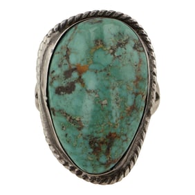 Vintage Navajo Nevada Turquoise Ring