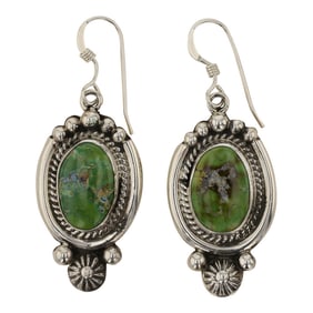 Della Wyllie Navajo Sonoran Gold Turquoise Earrings