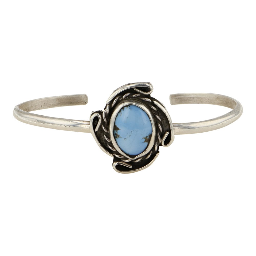 Gilbert Nez Navajo Golden Hills Turquoise Bracelet (1 of 3)