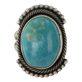 Navajo Nevada Turquoise Adjustable Ring