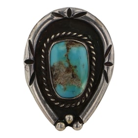 Vintage Navajo Nevada Turquoise Ring