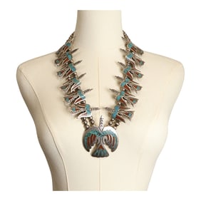 William Singer Vintage 1970's Well known Artist Brother of Late Tommy Singer Turquoise& Coral Chip