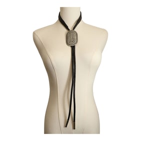 Vernon Jojola (1963-2005) Isleta/ Laguna Award winning Artist one of a kind Intricate Bolo Tie