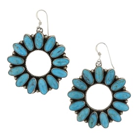 Renell Perry Navajo Compitos Turquoise Earrings