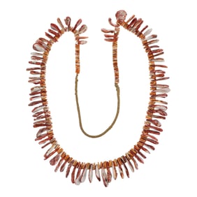 Vintage Navajo Wrap Spiny Oyster Necklace