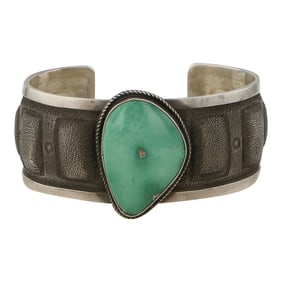 Dakota Willie Navajo Fox Turquoise Cuff Bracelet