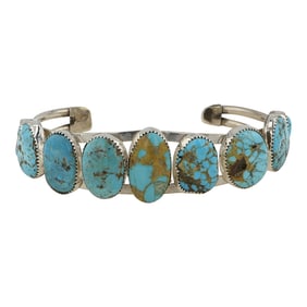 Navajo Nevada Turquoise Cuff Bracelet