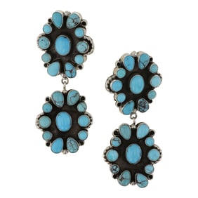 Eula Wylie Navajo Turquoise Earrings