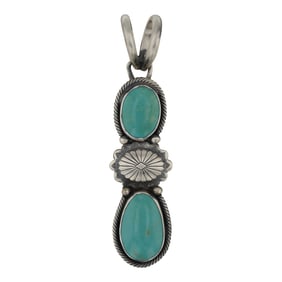 Jameson Garcia Navajo Nevada Turquoise Pendant