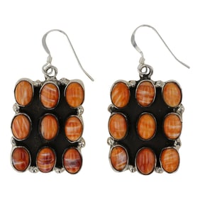 Art Platero Navajo Spiny Oyster Earrings