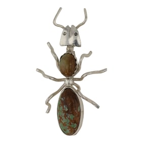 Navajo Nevada Turquoise Insect Pin