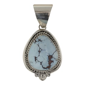 Chris Charley Navajo Golden Hills Turquoise Pendant