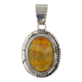 Thomas Francisco Navajo Bumble Bee Jasper Pendant