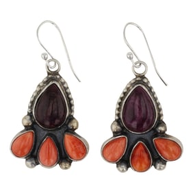 Kathleen Livingston Navajo Spiny Oyster Earrings