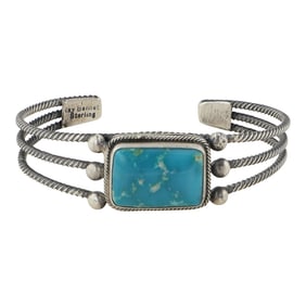 Ray Bennet Navajo Fox Turquoise Bracelet