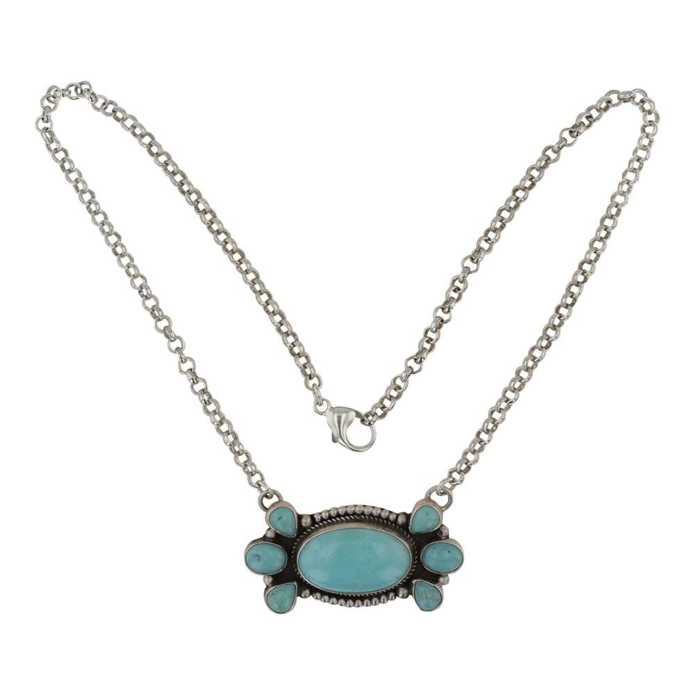 Randall Endito Navajo Compitos Turquoise Bar Necklace (1 of 3)