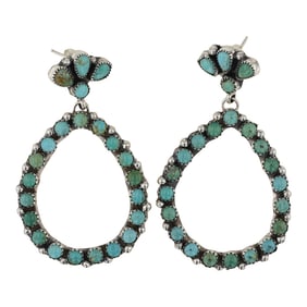 Louise Jim Navajo Nevada Turquoise Earrings