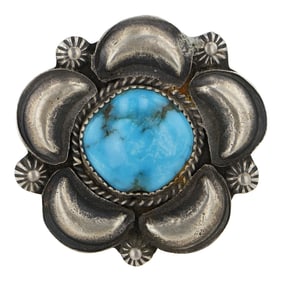 Kevin Billah Navajo Nevada Turquoise Ring