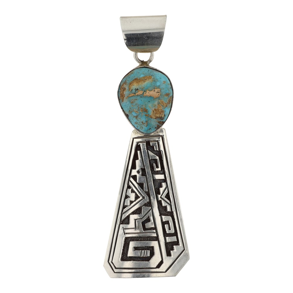 Gary Nez Navajo Royston Turquoise Pendant (1 of 2)