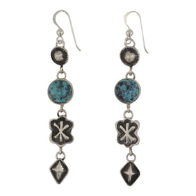 Dakota Willie Navajo Nacozari Turquoise Earrings