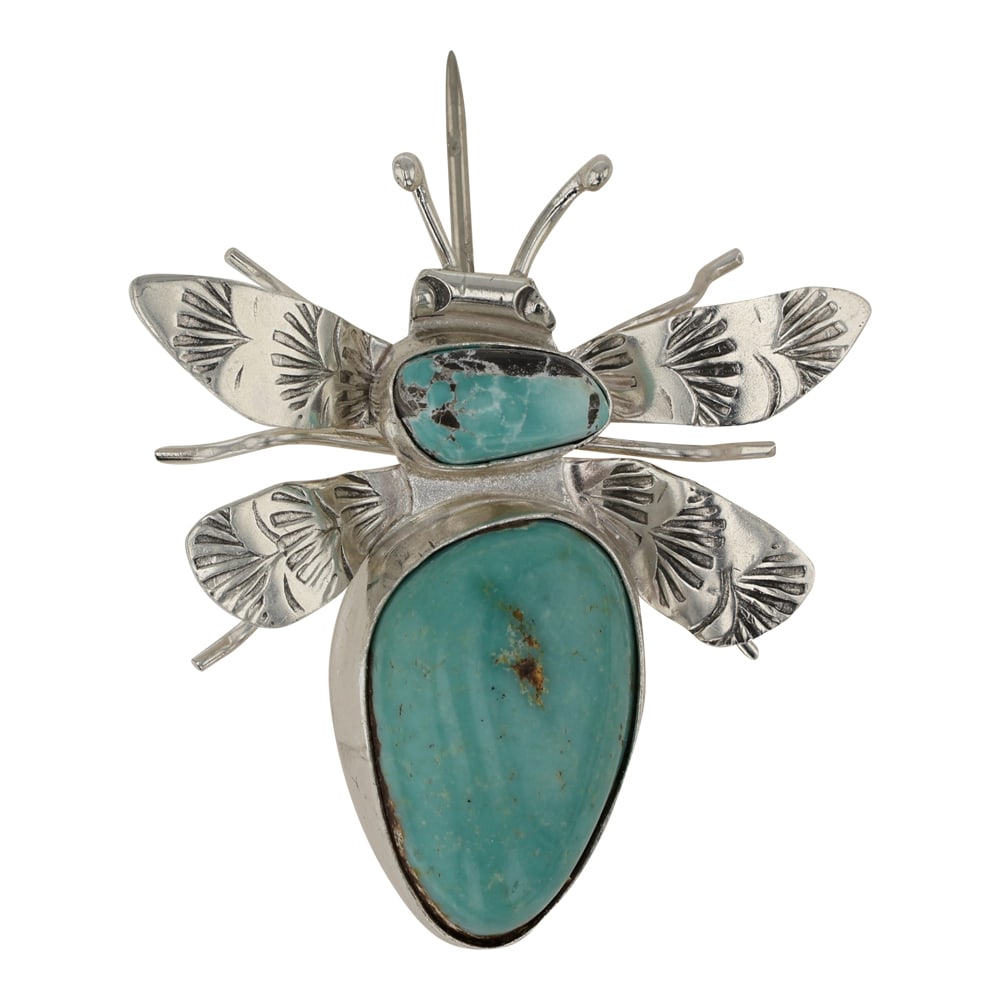 Navajo Nevada Turquoise Insect Pin (1 of 2)