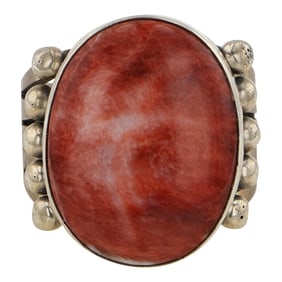 Paul Livingston Navajo Spiny Oyster Ring