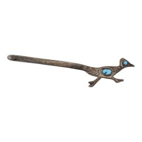 Vintage Navajo Kingman Turquoise Road Runner Letter Opener