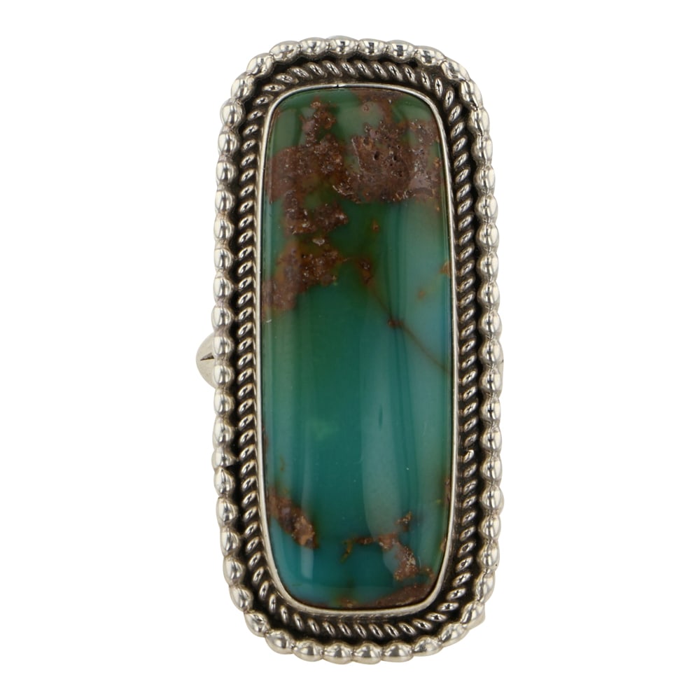 Navajo Royston Turquoise Rectangle Ring (1 of 3)