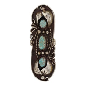 Vintage Navajo Number Eight Turquoise Pin