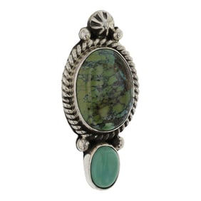 Carol Wylie Navajo Hubei Turquoise Pendant