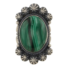 Michael Calladito Navajo Malachite Ring