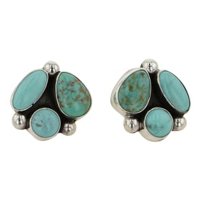 Navajo Nevada Turquoise Earrings