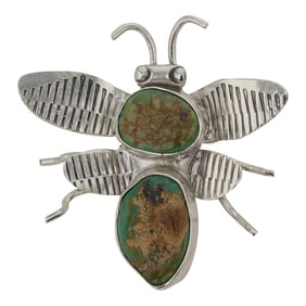 Navajo Royston Turquoise Insect Pin