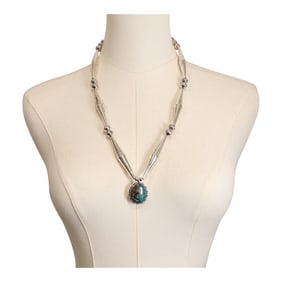 Norman Lee Navajo Nevada Turquoise necklace