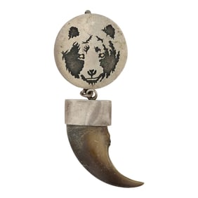 Navajo 1970's Bear Claw Pendant