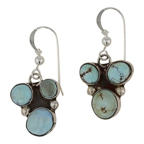 Navajo Blue Moon Turquoise Earrings