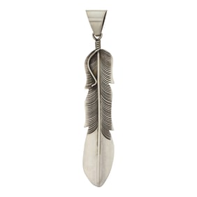 Chris Charley Navajo Feather Pendant