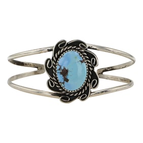 Gilbert Nez Navajo Golden Hills Turquoise Bracelet