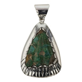 Vintage Navajo Fox Turquoise Freeform pendant