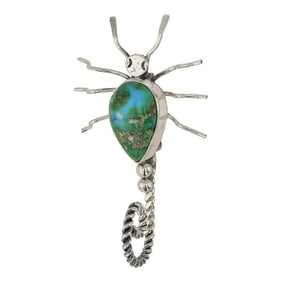 Navajo Sonoran Gold Turquoise Scorpion Pin