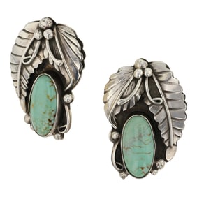 Mary Ellen Peace Sioux Tribe Nevada Turquoise Earrings