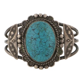 Vintage Navajo Turquoise Cuff Bracelet
